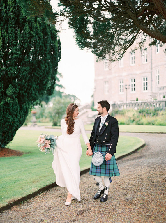 This Scottish wedding in an Irish Castle makes tartan look extra chic