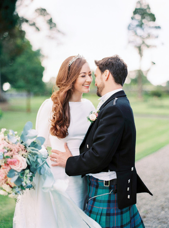 This Scottish wedding in an Irish Castle makes tartan look extra chic