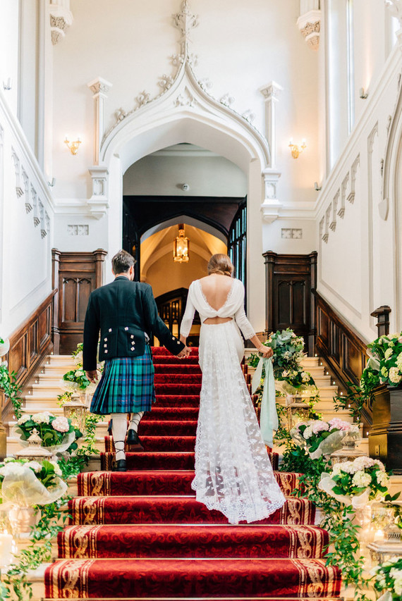 This Scottish wedding in an Irish Castle makes tartan look extra chic