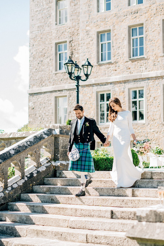 This Scottish wedding in an Irish Castle makes tartan look extra chic