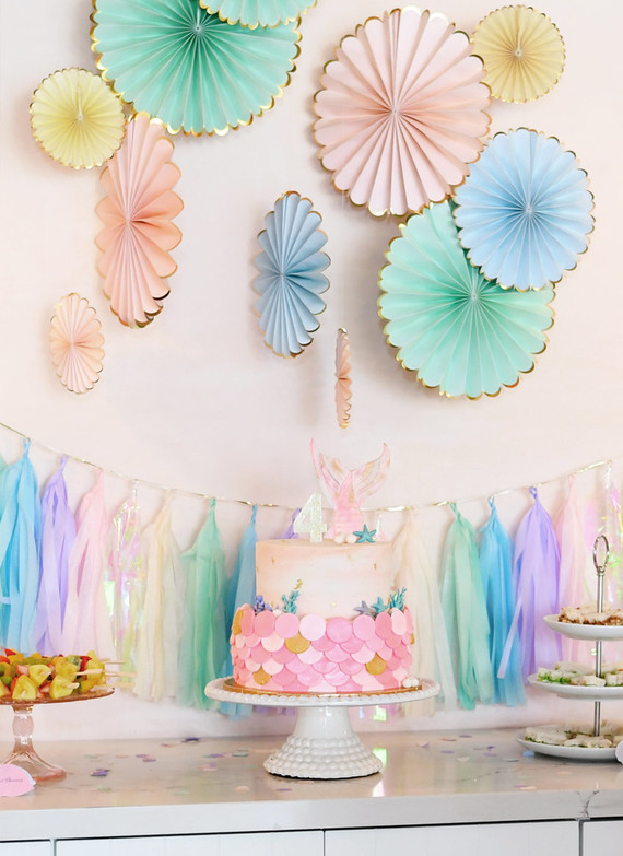 Pastel mermaid party at Festoon LA