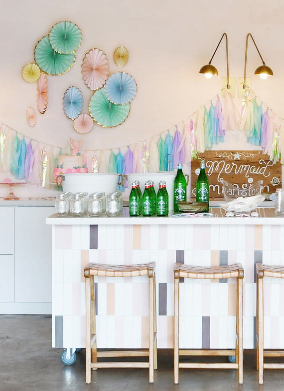 Pastel mermaid party at Festoon LA