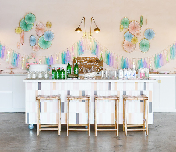 Pastel mermaid party at Festoon LA
