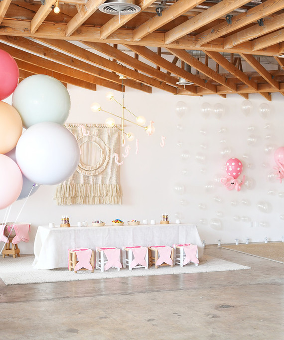 Pastel mermaid party at Festoon LA