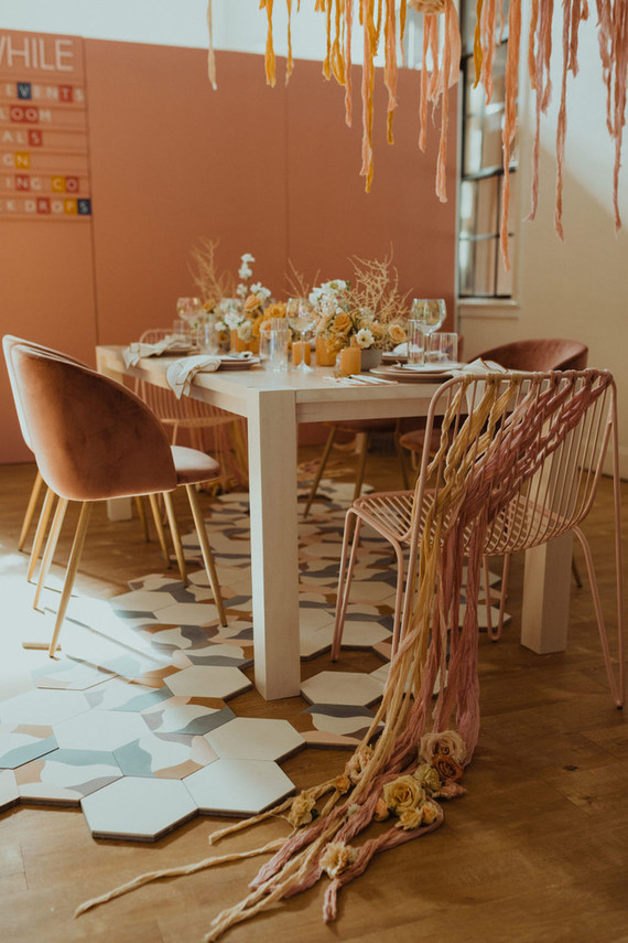 Modern wedding decor