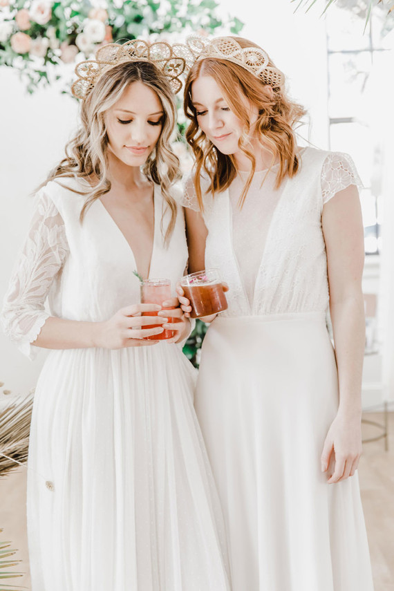 Bohemian wedding dress style