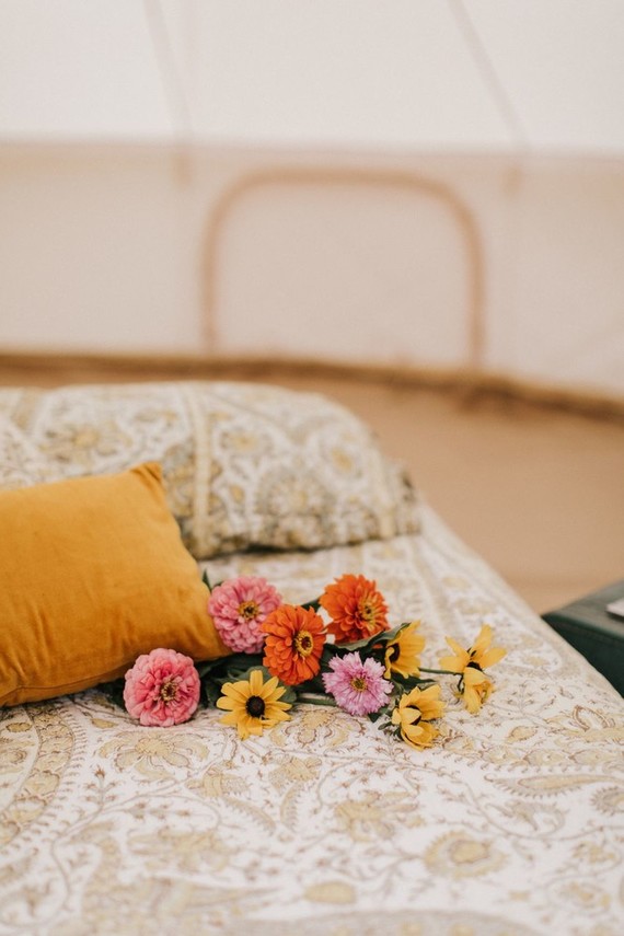 whimsical sunrise glamping elopement in Maine Inspiration