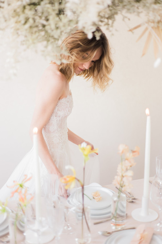 The blushiest bridal editorial and tablescape for spring Inspiration