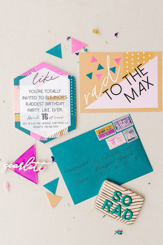 Totally rad 80's birthday party