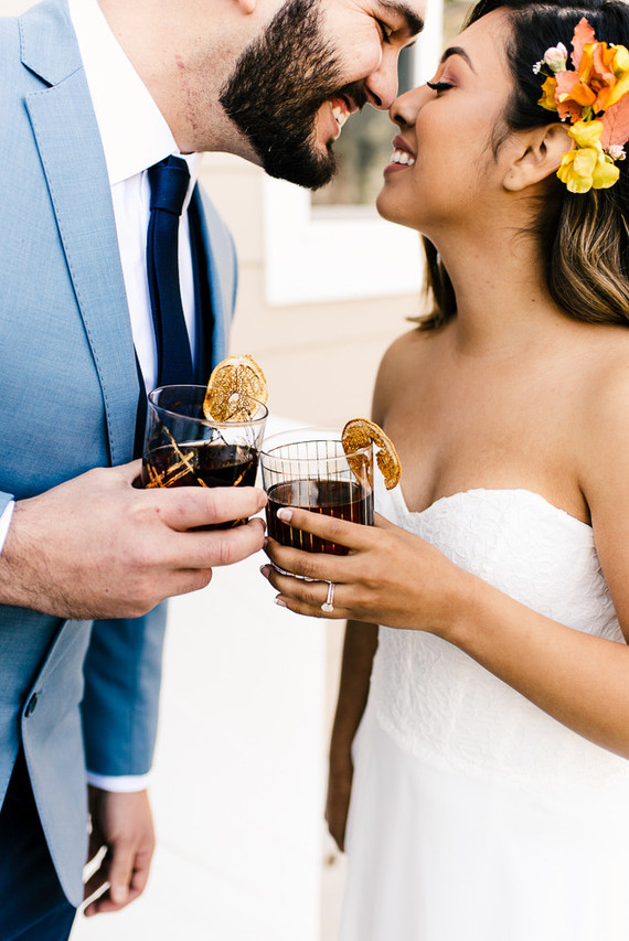 Colorful spring floral wedding in Southern California at Oakridge Farmhouse