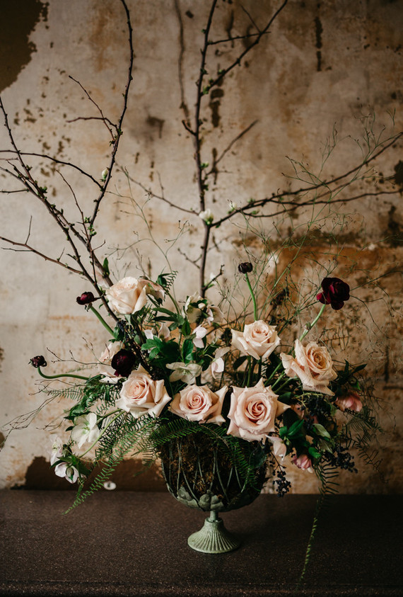 Moody winter Degas-inspired wedding design