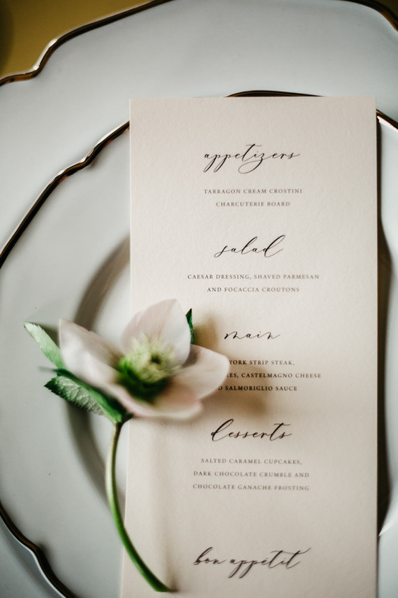 Moody winter Degas-inspired wedding design