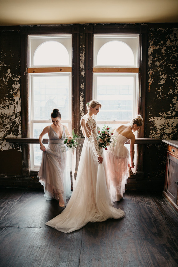 Moody winter Degas-inspired wedding design