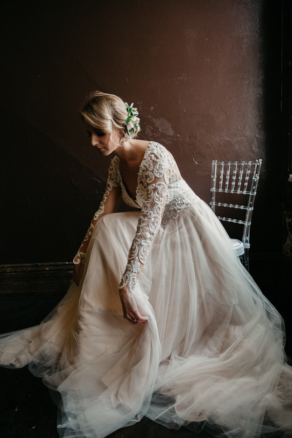 Moody winter Degas-inspired wedding design