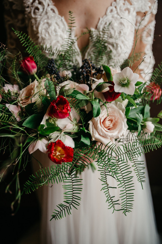 Moody winter Degas-inspired wedding design