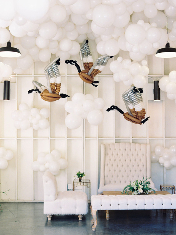 Sky themed first birthday party at the Lombardi House in Hollywood