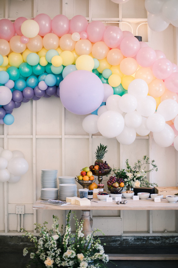 Sky themed first birthday party at the Lombardi House in Hollywood