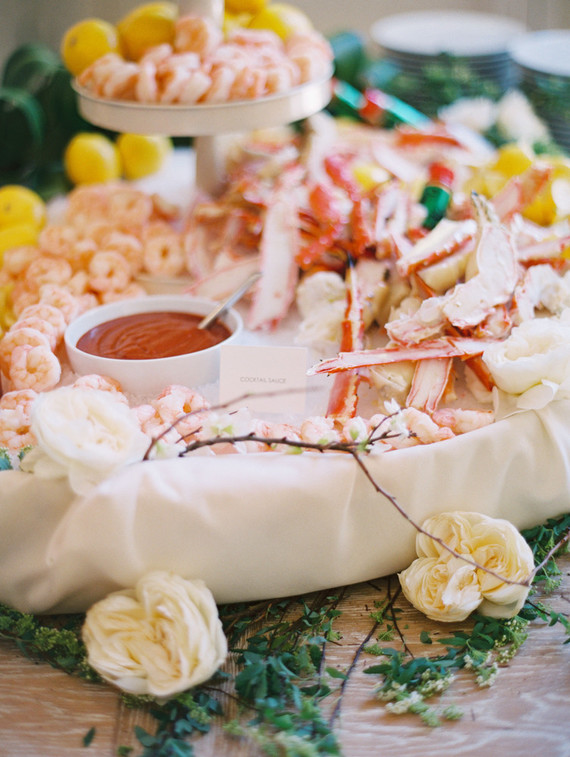 seafood catering display