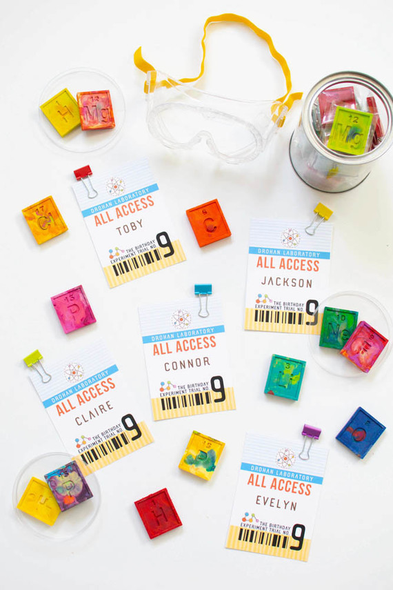 Modern mad scientist themed birthday party ideas