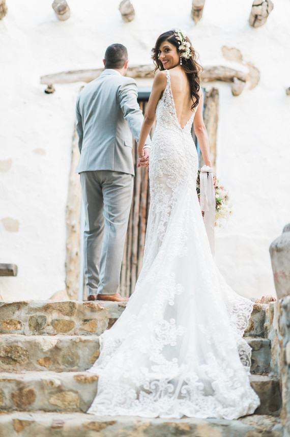 An all white Mexican inspires wedding at the most romantic Spanish venue in San Diego