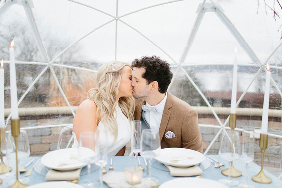 artful winter wedding cake