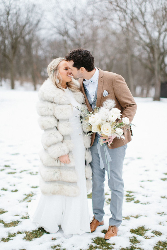 artful winter wedding cake