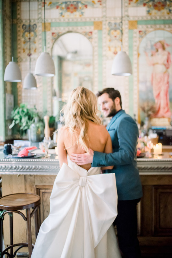 How to elope in Paris in the spring, at the most beautiful Art Nouveau cafe