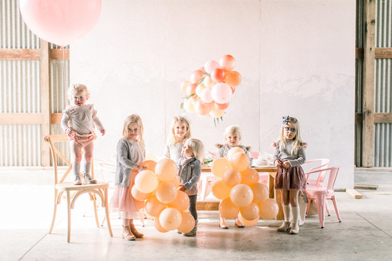 Girly pink birthday party brunch