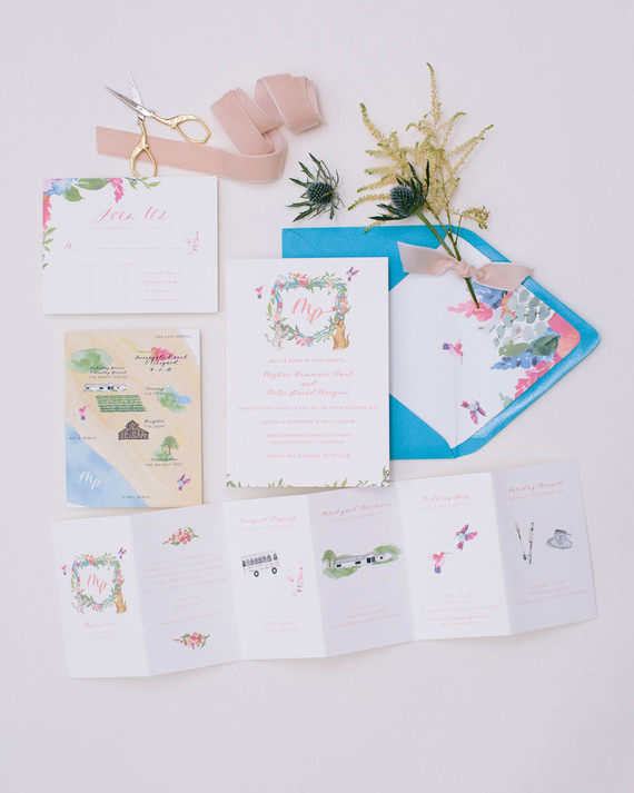 watercolor wedding invitations
