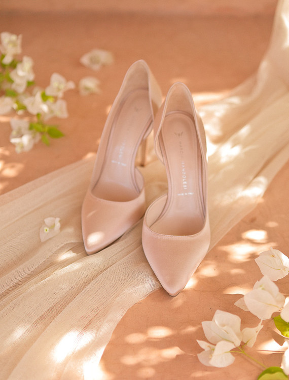 blush wedding shoes