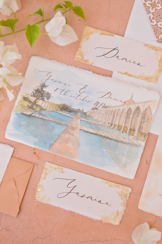 watercolor wedding invites