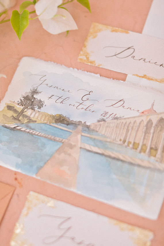 watercolor wedding invites