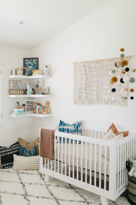 Mudcloth inspired boy's nursery