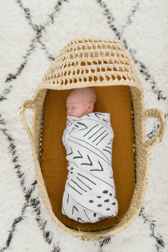 Mudcloth inspired boy's nursery