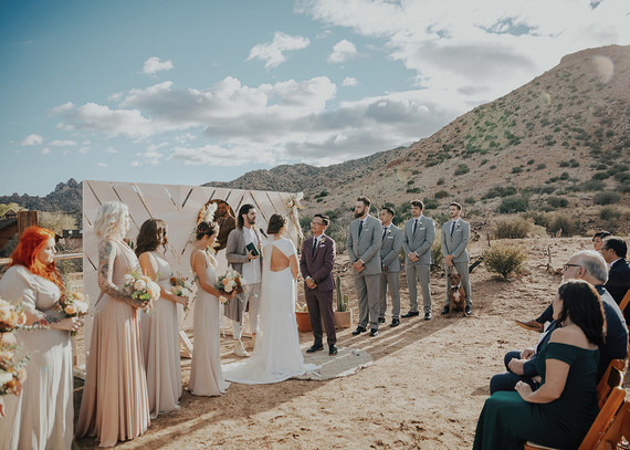 Folksy Joshua Tree wedding with the ultimate desert color palette