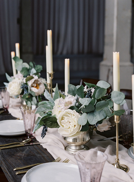 Elegant wedding tablescape