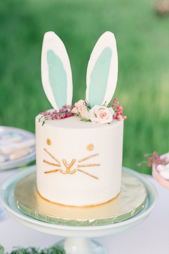 easter brunch picnic in the wildflowers