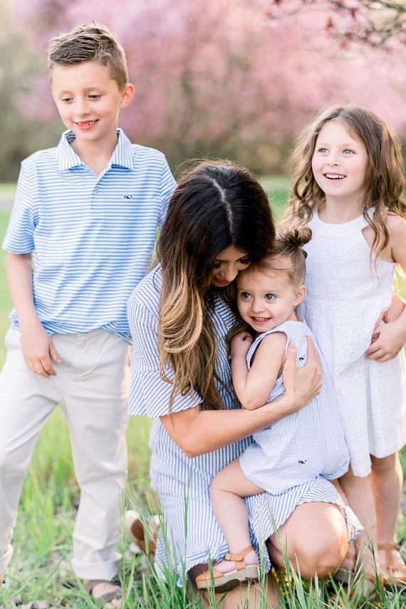 easter brunch picnic in the wildflowers