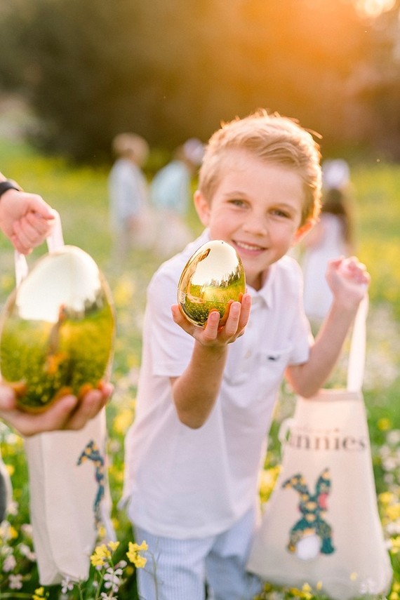 easter brunch picnic in the wildflowers
