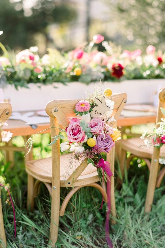 easter brunch picnic in the wildflowers