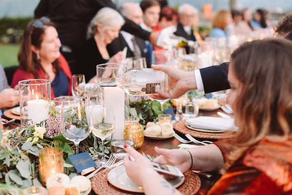 Romantic destination wedding at a pink Tuscan villa