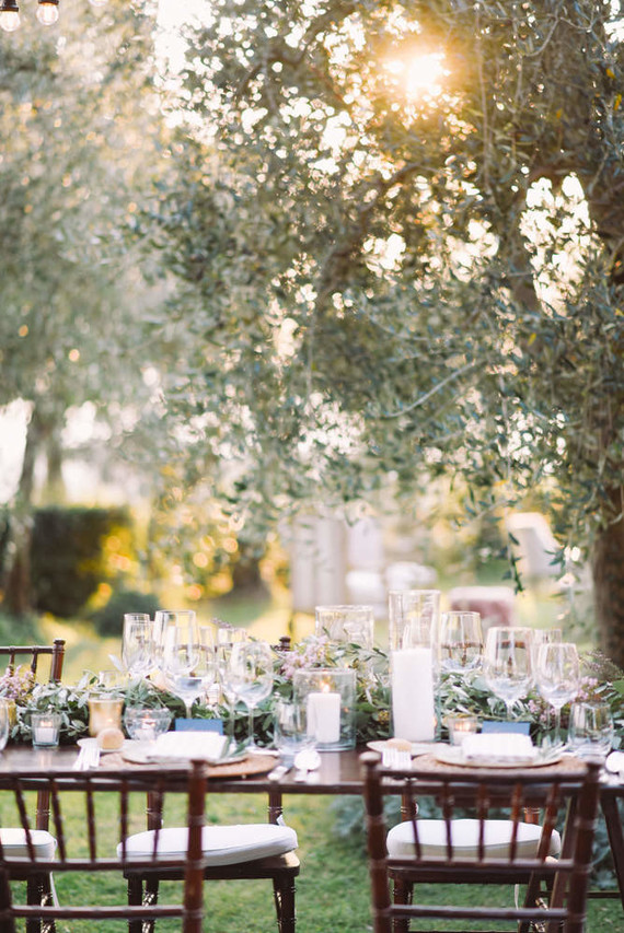 Romantic destination wedding at a pink Tuscan villa