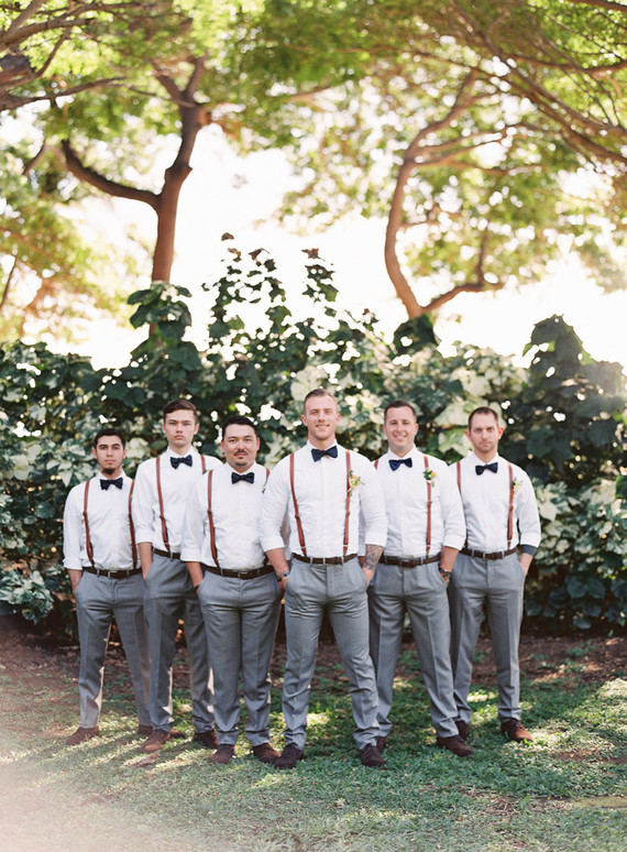Romantic Hawaii wedding with an insanely cool dress, inspired by a Maui sunset