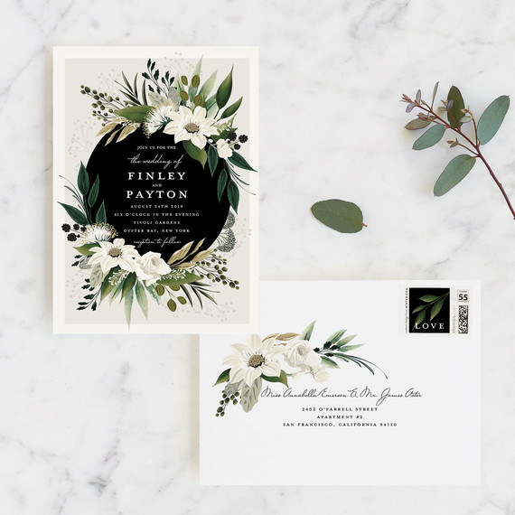 On trend invitations for 2019 weddings from Minted Inspiration