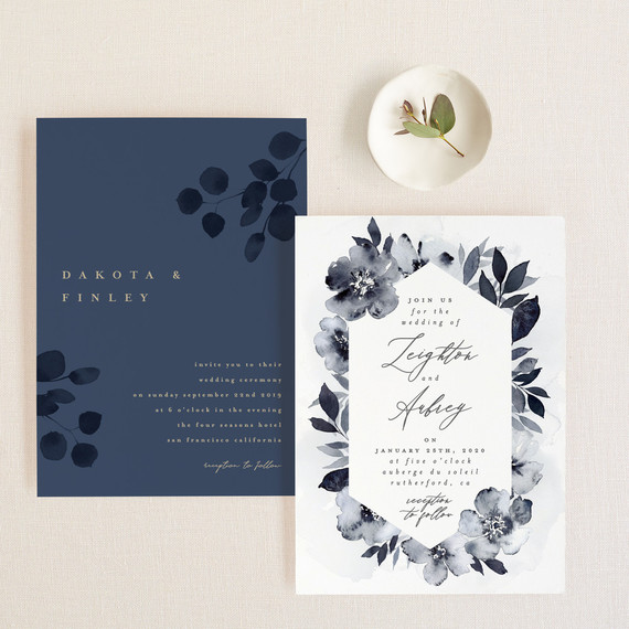 On trend invitations for 2019 weddings from Minted