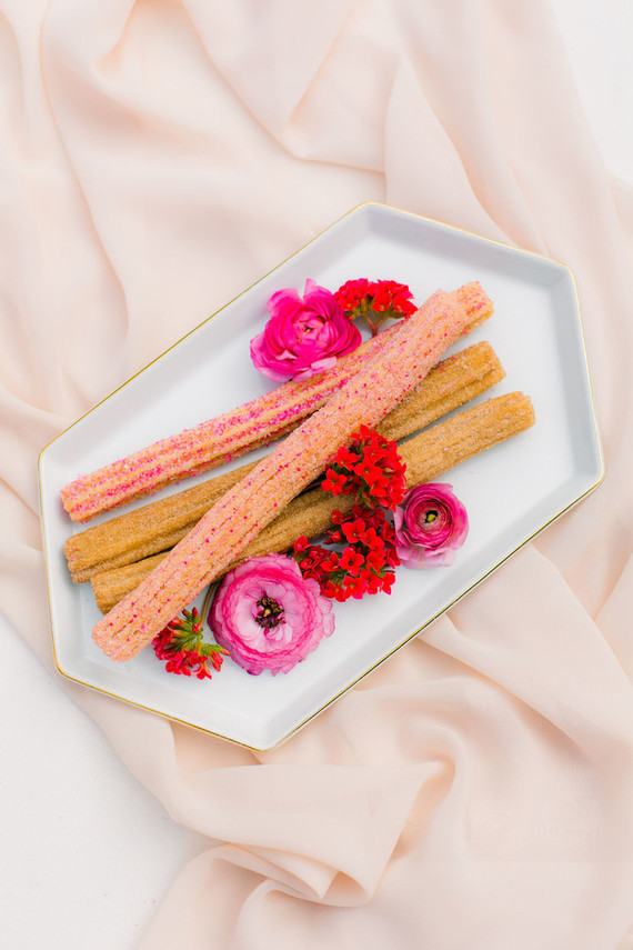 All pink Cinco de Mayo party with pink churros Inspiration