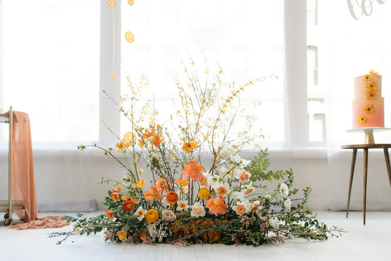 Modern wedding flowers
