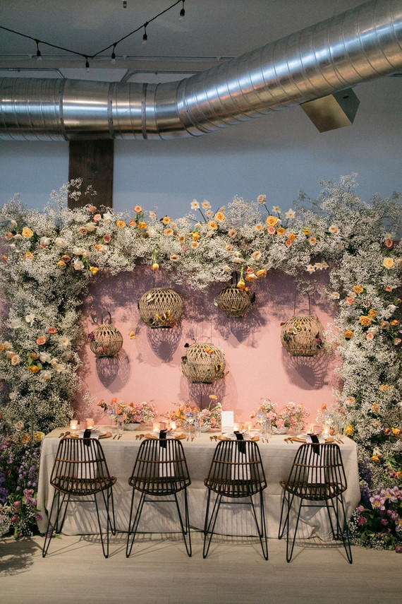 Spring wedding decor
