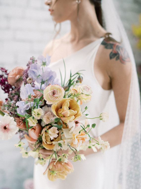 Spring bridal bouquet