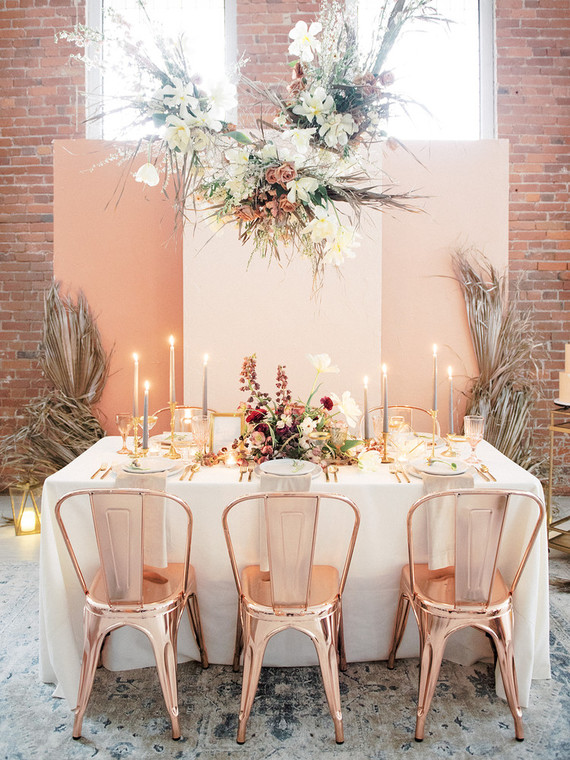 Blush and copper tabelscape